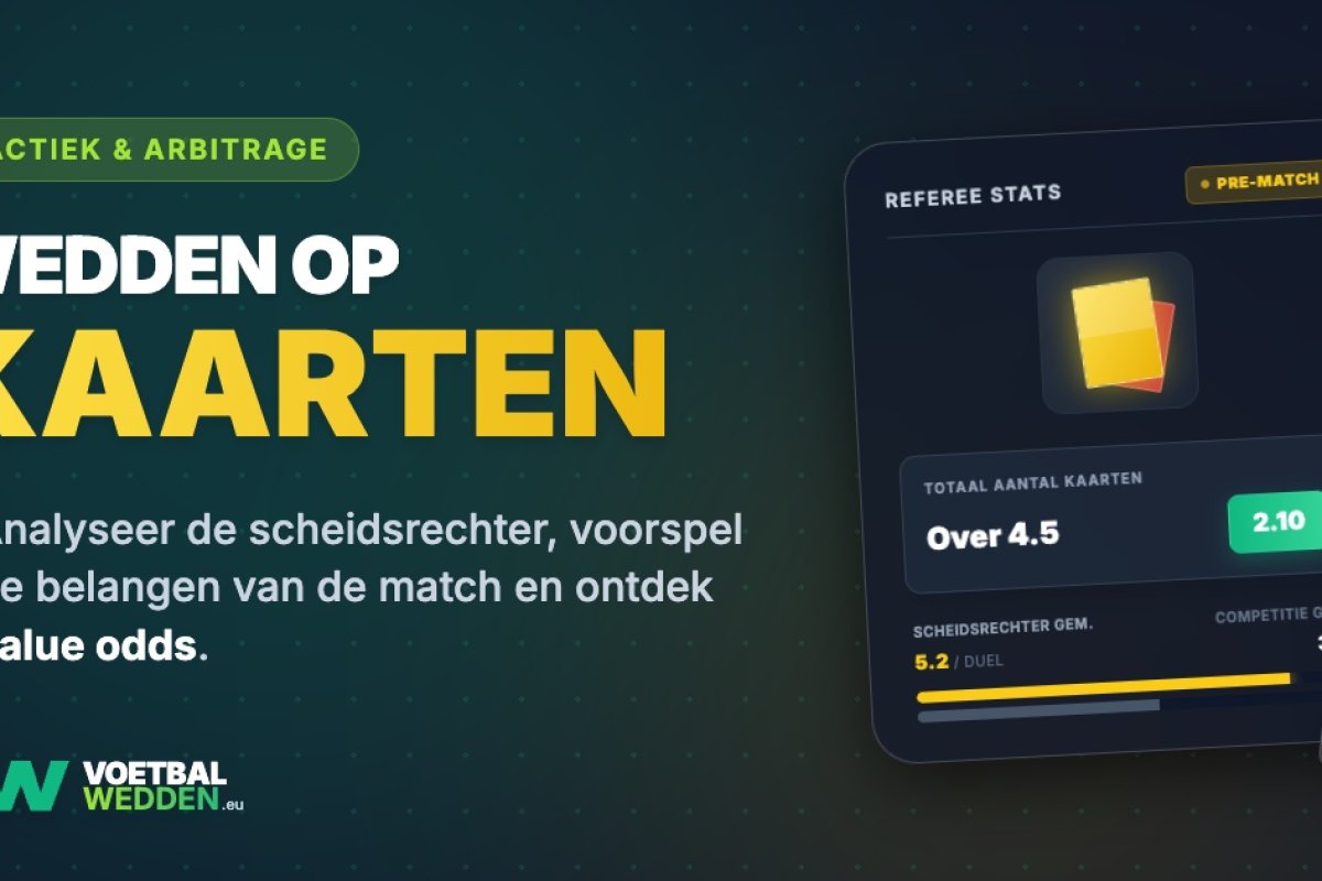 Wedden op kaarten: scheidsrechterdata en value-odds in beeld.