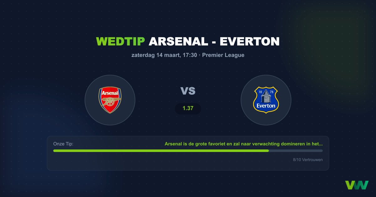 Wedtip Arsenal - Everton (Premier League)