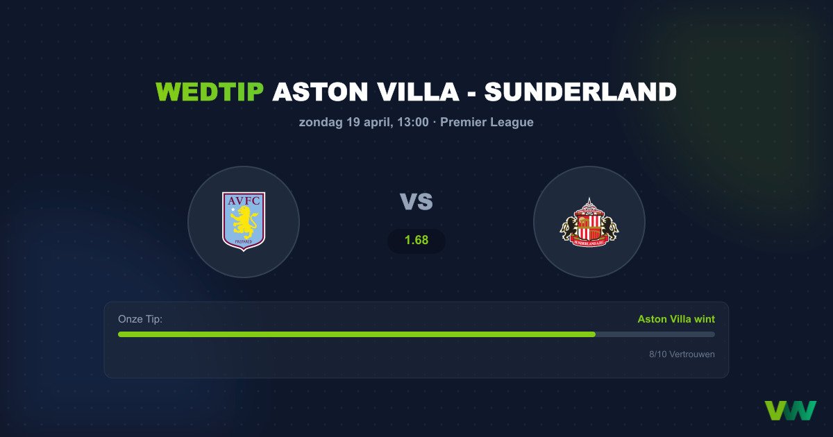 Aston Villa vs Sunderland: Villa domineert op Villa Park