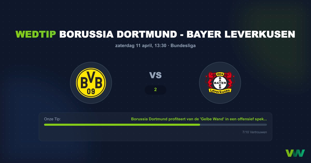 Dortmund vs Leverkusen: Clash in het Signal Iduna Park