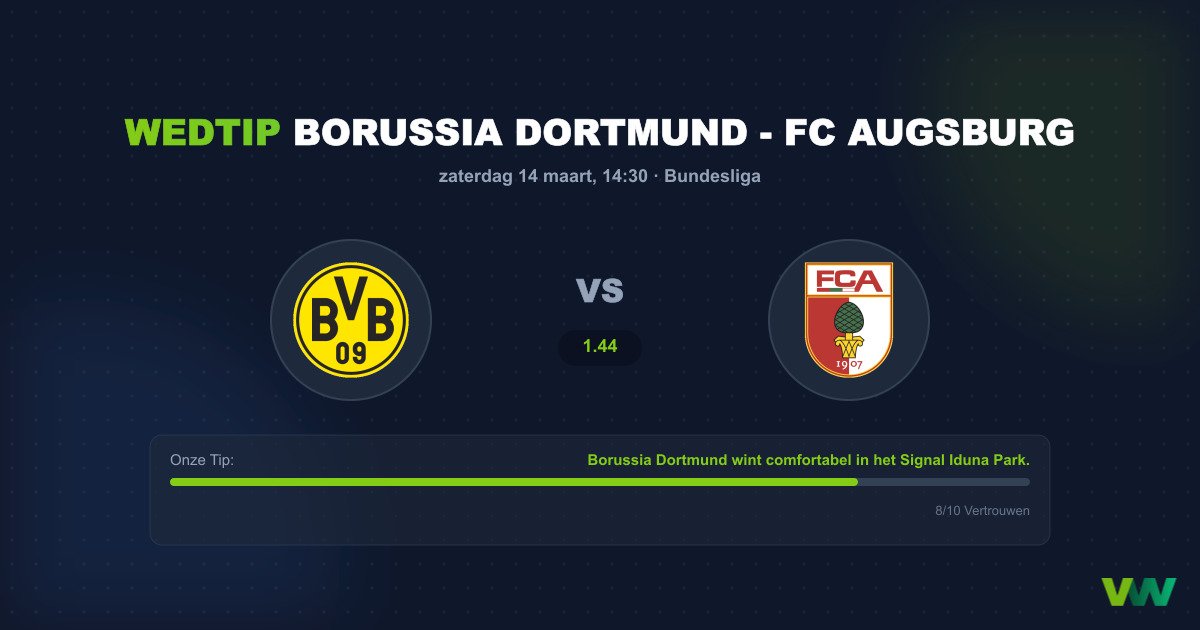 Wedtip Borussia Dortmund - FC Augsburg (Bundesliga)