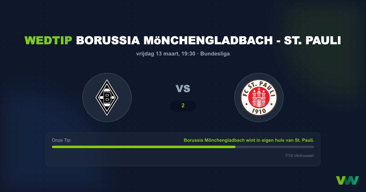 Wedtip Borussia Mönchengladbach - St. Pauli (Bundesliga)