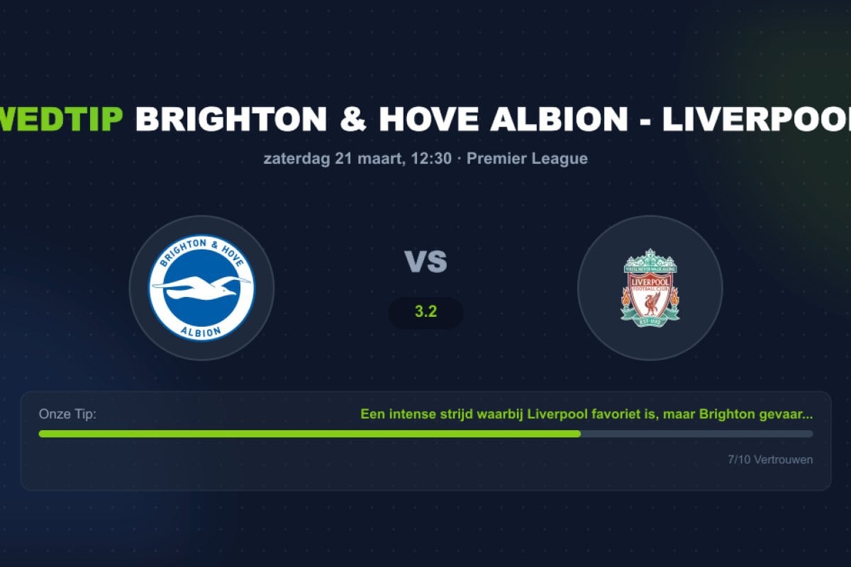 Voorspelling Brighton - Liverpool (21 Maart - 12:30)