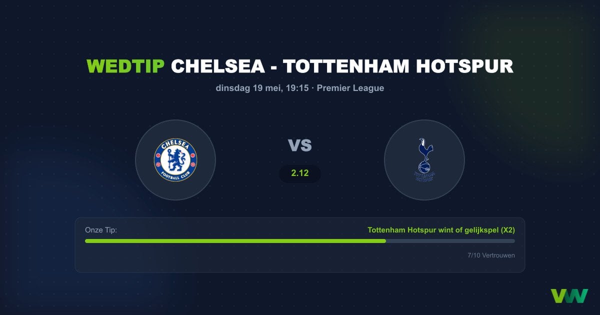 Voorbeschouwing Chelsea vs Tottenham Hotspur 19-05-2026