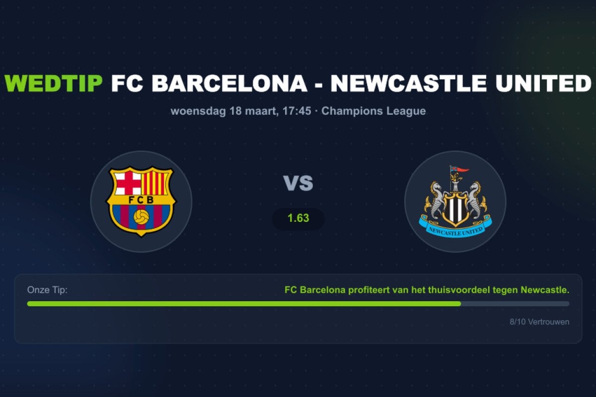Wedtip FC Barcelona - Newcastle United (woensdag 18 maart)
