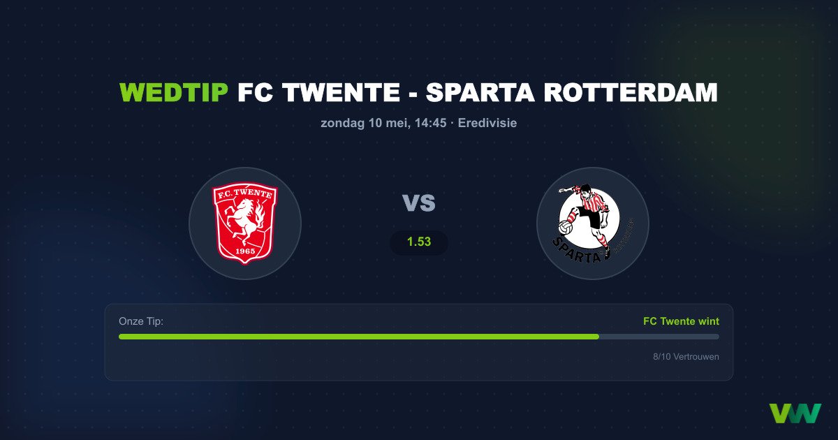 FC Twente vs Sparta: Analyse en Wedtips 10 mei 2026