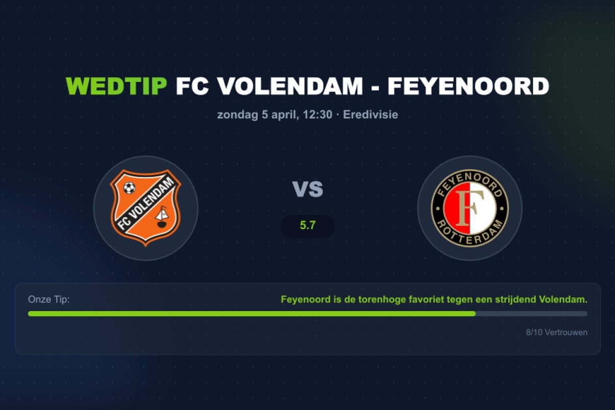 FC Volendam vs Feyenoord: Voorspelling en Wedtips
