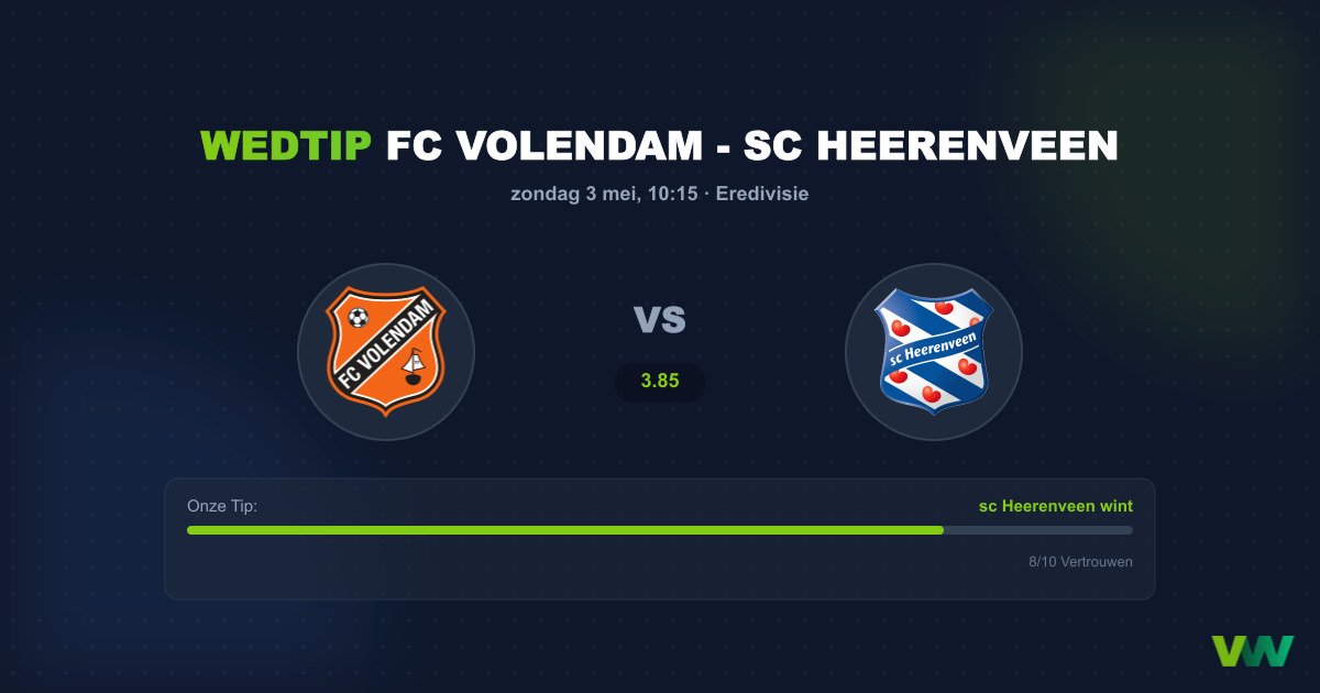 Voorbeschouwing: FC Volendam vs sc Heerenveen