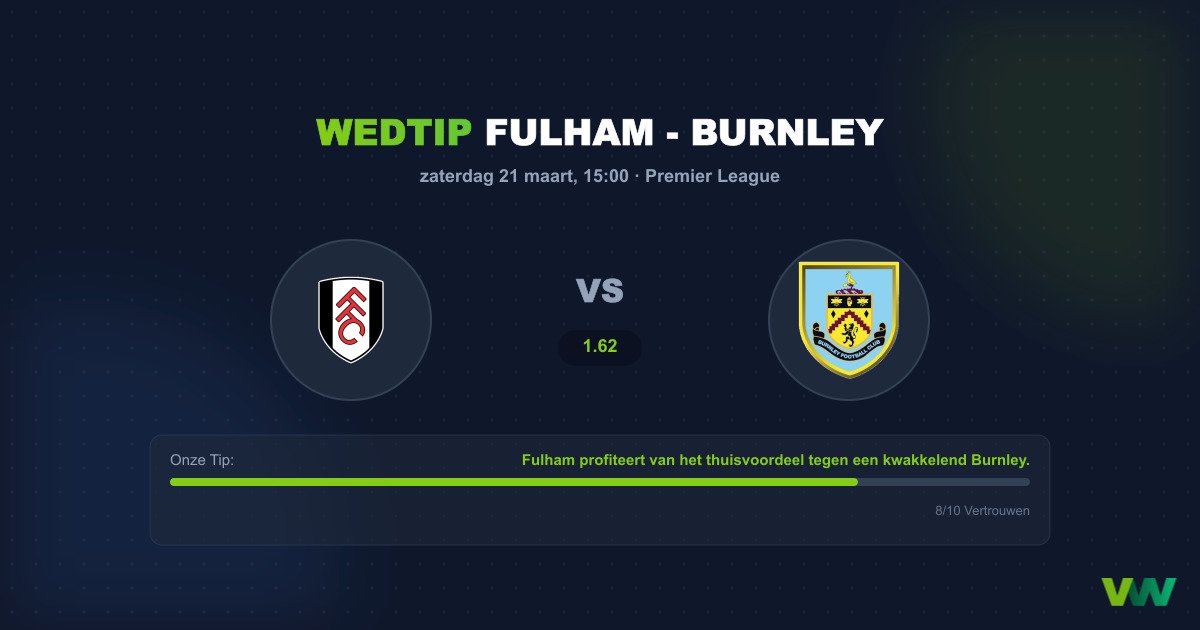 Voorspelling Fulham - Burnley (21 maart - 15:00)