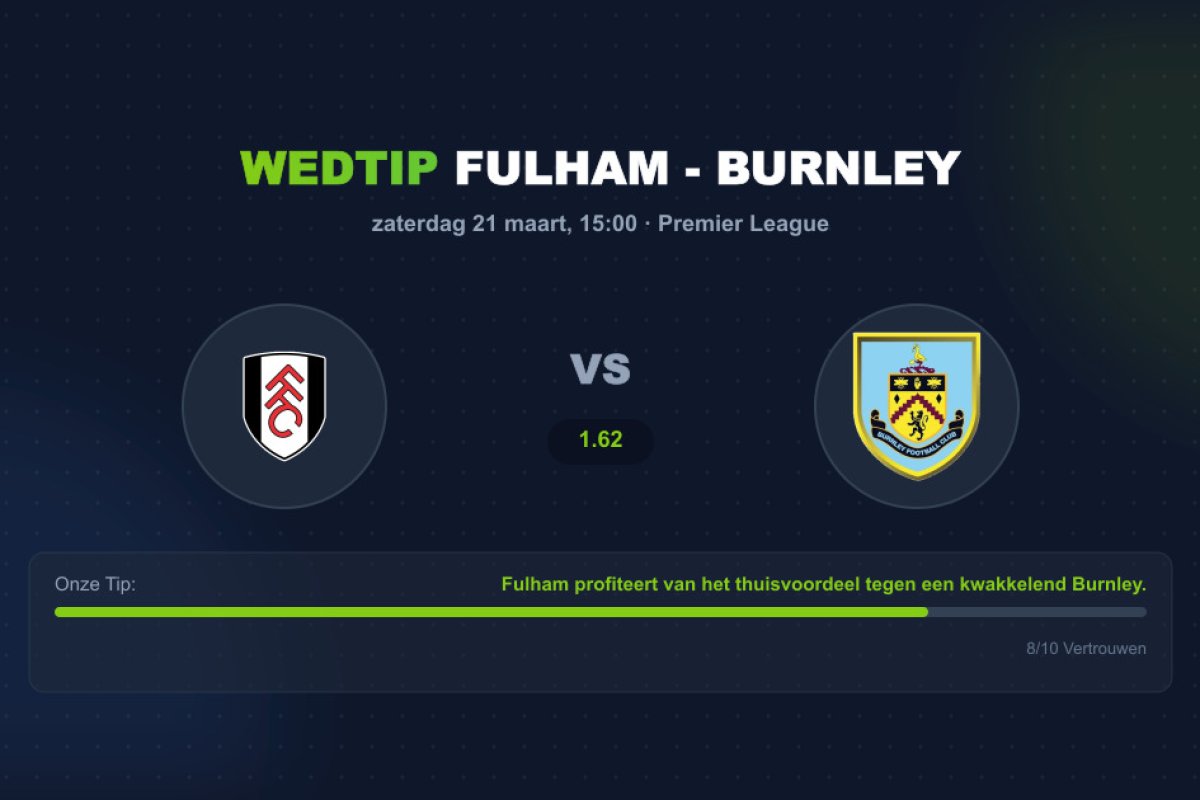 Voorspelling Fulham - Burnley (21 maart - 15:00)