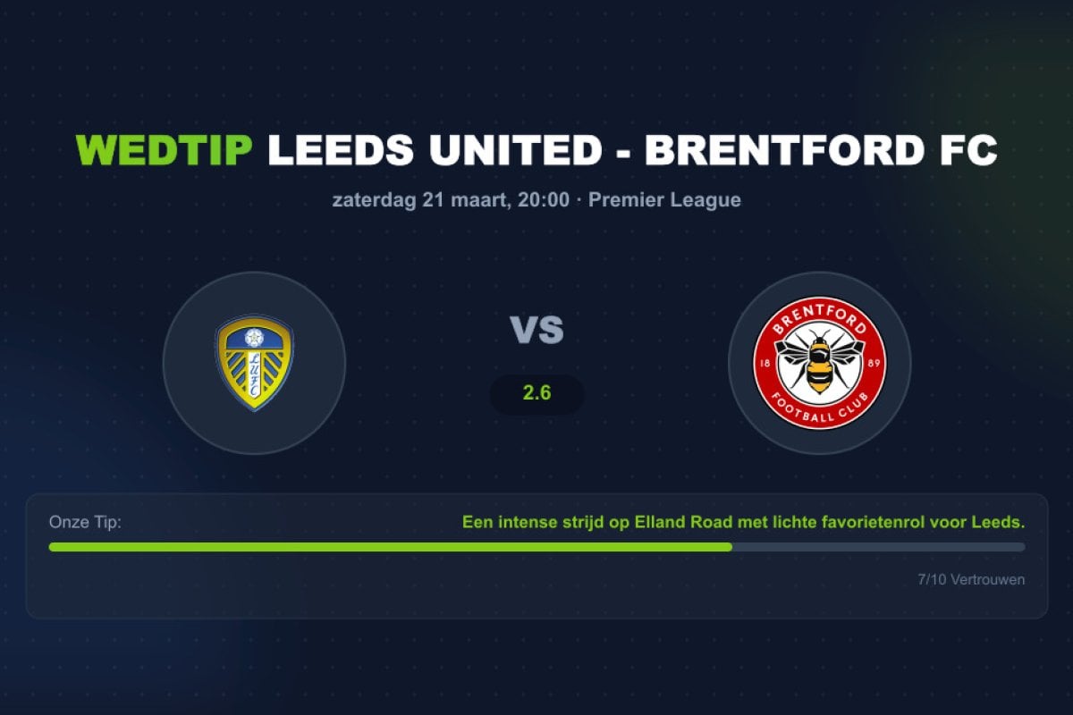 Voorspelling Leeds United - Brentford (21 maart - 20:00)