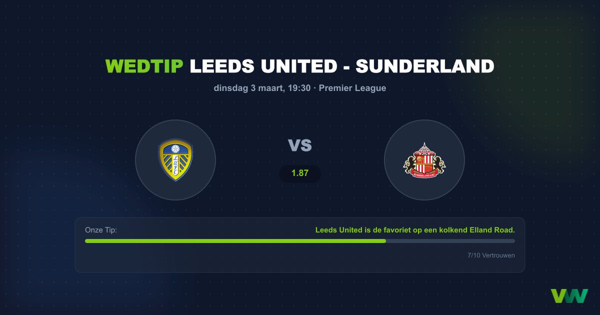 Voorspelling: Leeds - Sunderland (3 maart 2026)