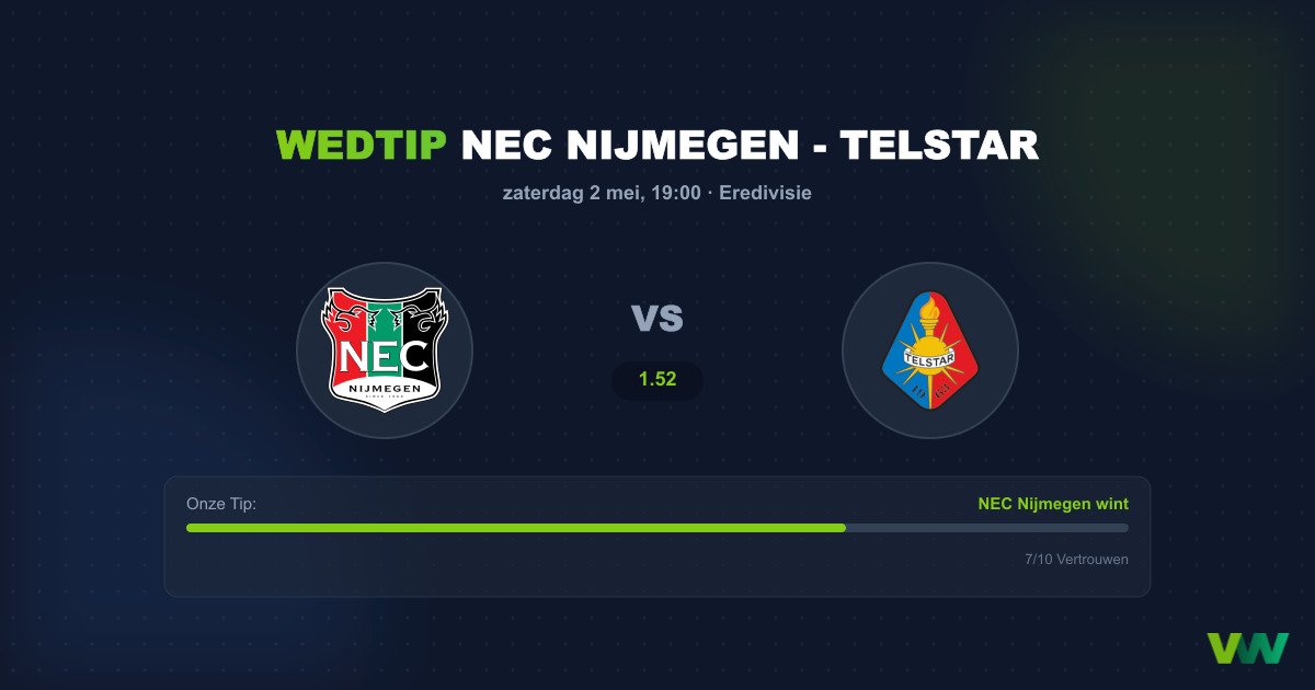 NEC Nijmegen vs Telstar: Analyse en Wedtips