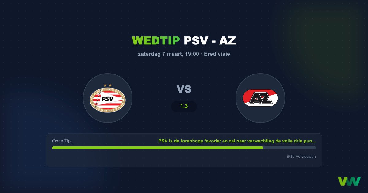 Voorspelling PSV - AZ (7 maart 2026)