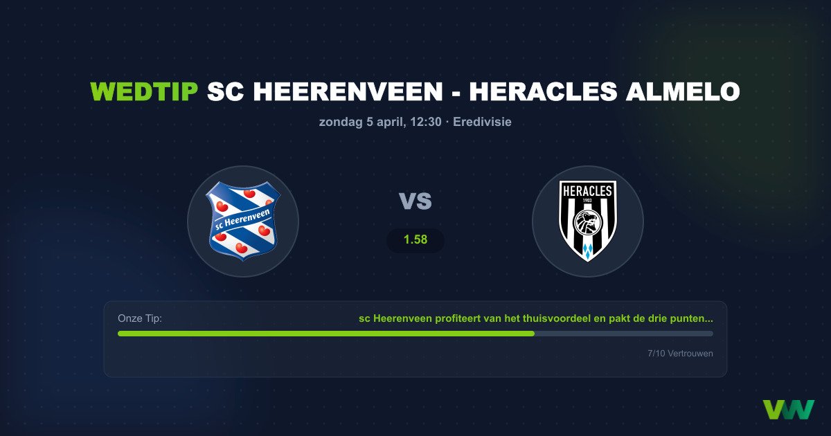 sc Heerenveen - Heracles: Analyse en Wedtips