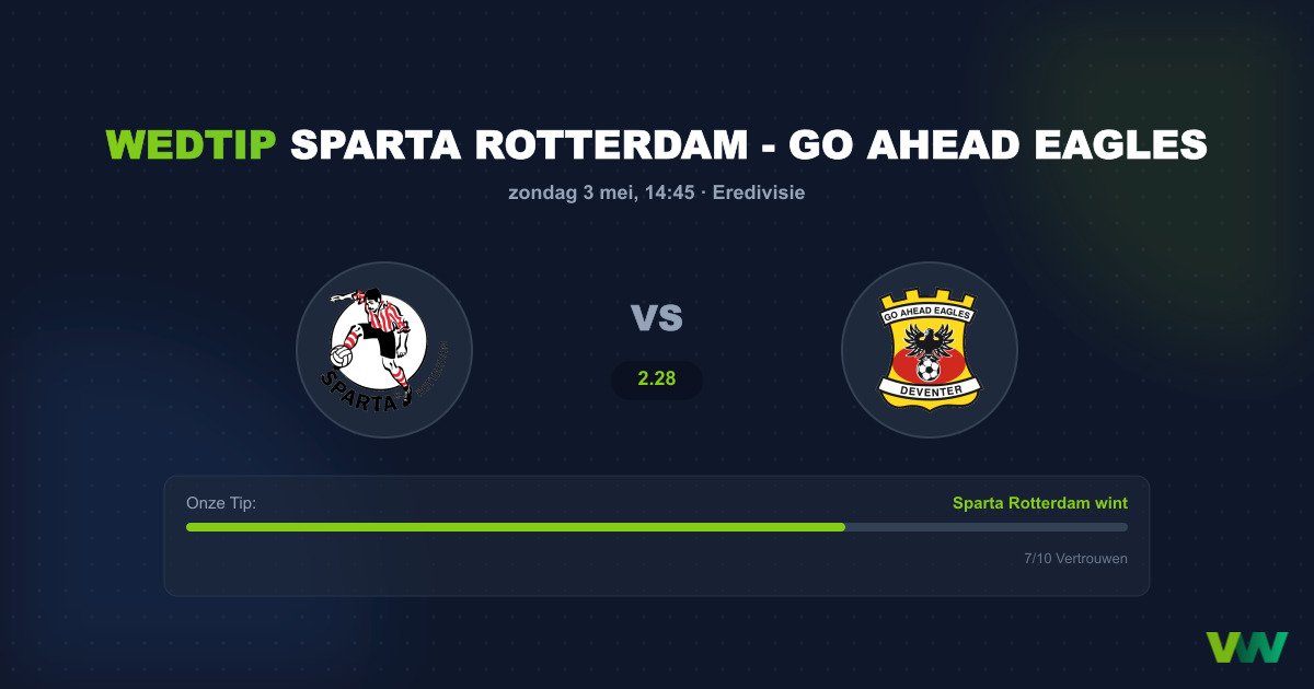 Voorbeschouwing: Sparta Rotterdam vs Go Ahead Eagles