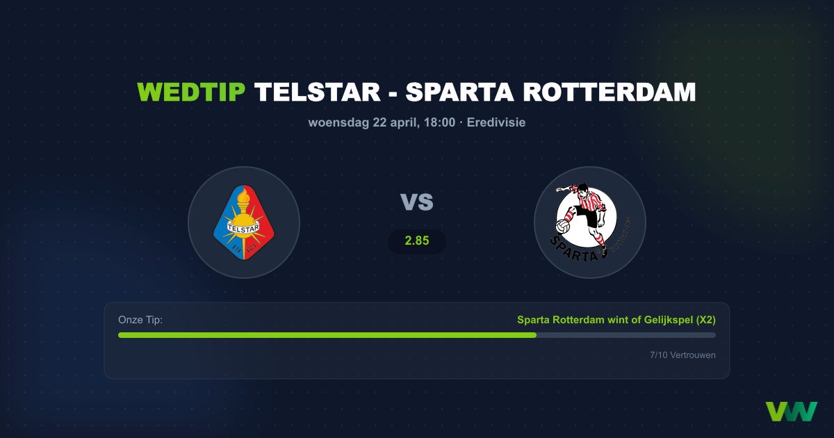 Voorbeschouwing: Telstar - Sparta Rotterdam