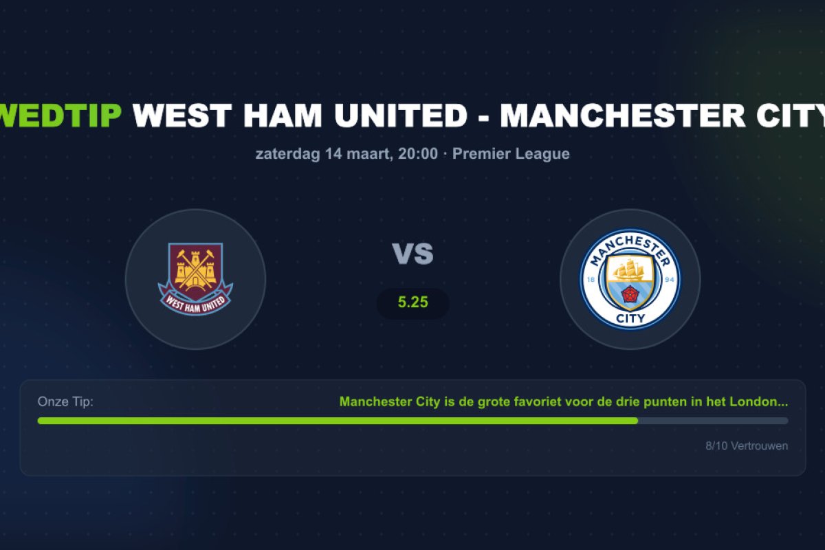 Wedtip West Ham United - Manchester City (Premier League)