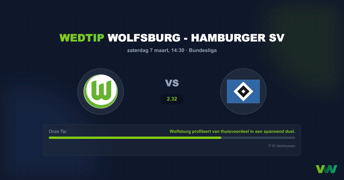 Voorspelling Wolfsburg - Hamburger SV (7 maart 2026)